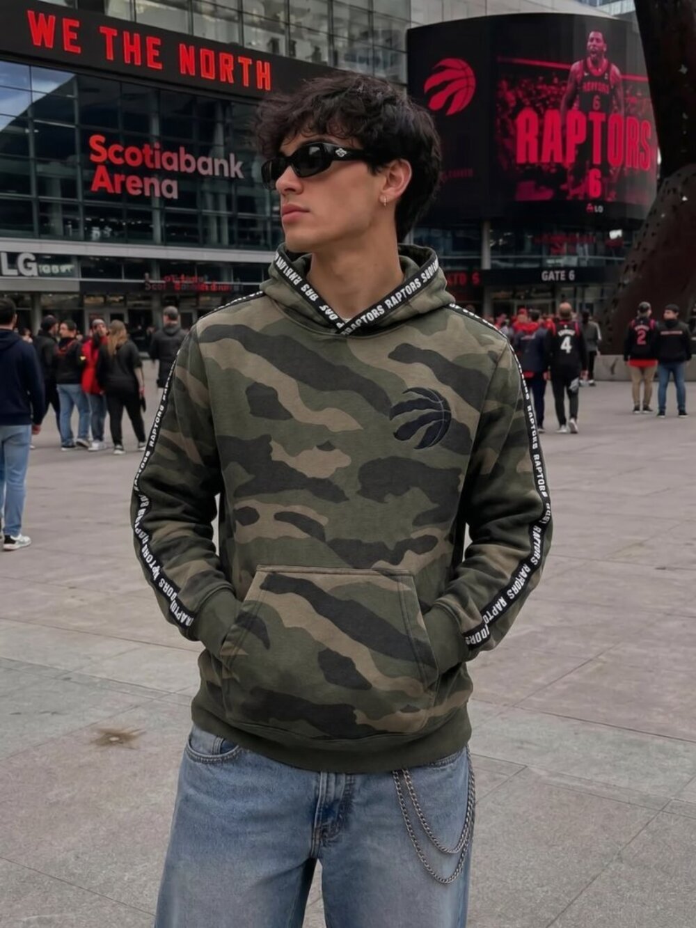 Mens Camouflage Toronto Raptors Hoodie